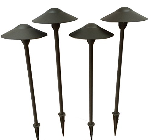 Pinnacle Lights Set of 4 - LED Sagitarius Bronze Color Path Light Low Voltage Outdoor Landscape Lighting