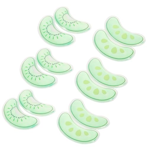 Image of HAKIDZEL 6 Pairs Reusable Cooling Eye Pads for Eyes Ice Pack with Fast Cooling and Plastic Material, Reduces Fine Lines, for Flights at Home Use