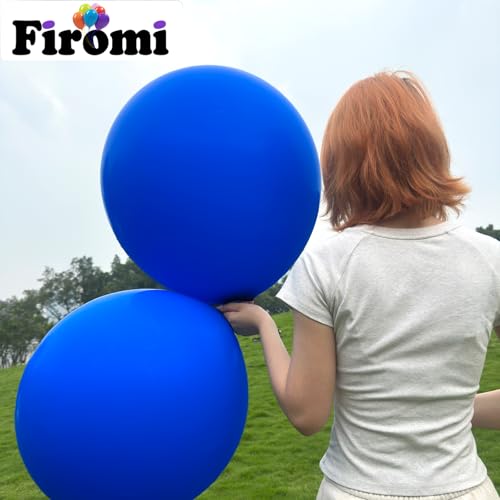 Image of Firomi Royal Blue Balloons 18-inch 12 Pack Large Thicken (with 1 Ribbon)