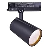Facile da montare: Il faretto a binario viene consegnato pronto per l'installazione su comuni binari trifase, selezionando la fase da 1 a 3 ruotando la manopola sulla testa del binario. (220V ~ 240V)