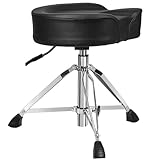 TIZECO Hydraulic Drum Throne, Heavy Duty Drum Stool, Height Adjustable Drum Seat, Motorcycle Style Drummers Chair, Music Stool for Drummer Adults