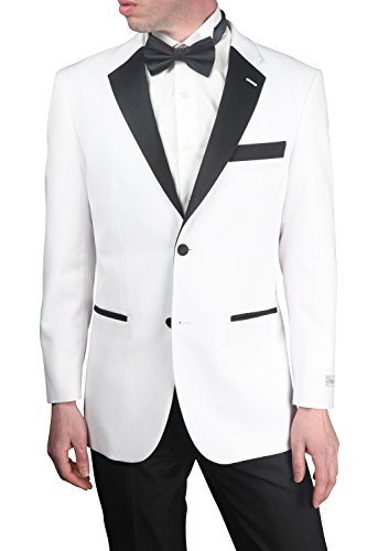 Adam Baker Men's BL501 Classic Fit Tuxedo Suit - White - 40 Long