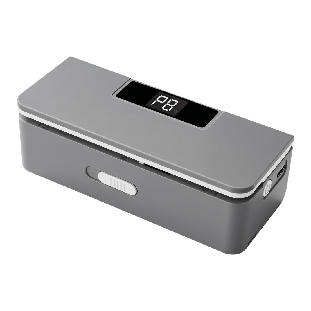 Xoeryoy Mini Bag Sealer With Cutter And Magnet, Portable Bag Resealer | 8 Temp Settings, 1800mah Rechargeable, Type-c, Gray
