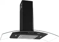 Coifa de Parede Vidro Curvo 90cm Black Clean Fogatti 110V