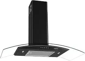 Coifa de Parede Vidro Curvo 90cm Black Clean Fogatti 110V