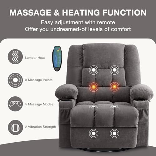 Sillón reclinable eléctrico con masaje y calefacción miniatura 3
