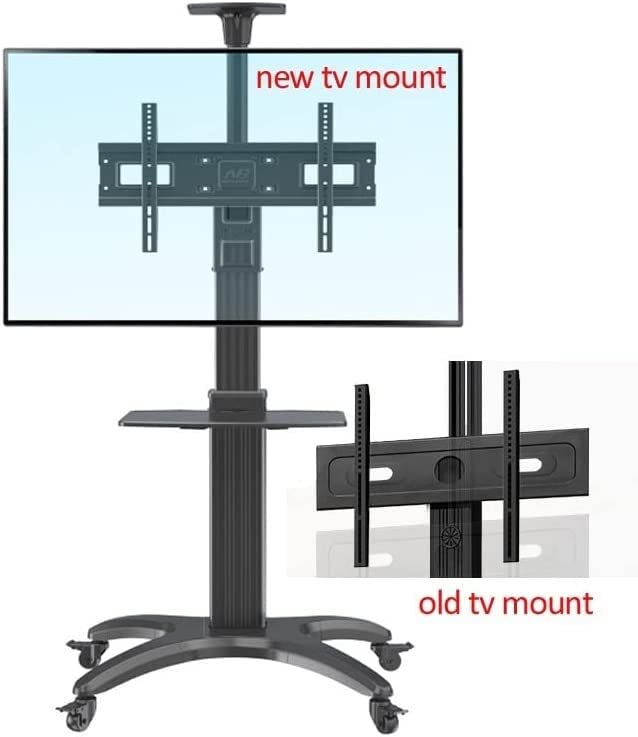 Soporte de TV con ruedas y altura ajustable de aluminio miniatura 3