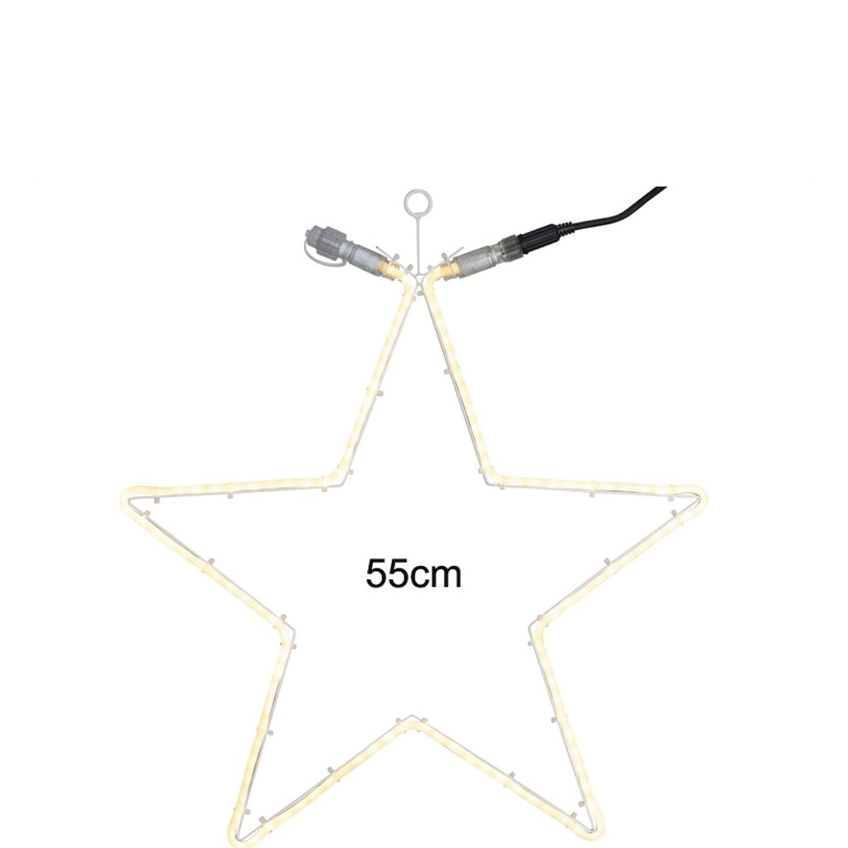 SATISFIRE System24 | Stern | warmweiße LEDs | koppelbar | exkl. Trafo (55cm Durchmesser)