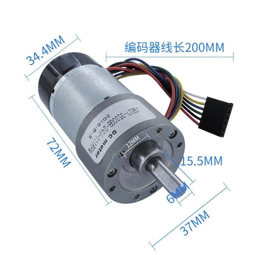 Moteur à engrenages cc pour robotique JGB37-3530GB avec mini encodeur - 5
