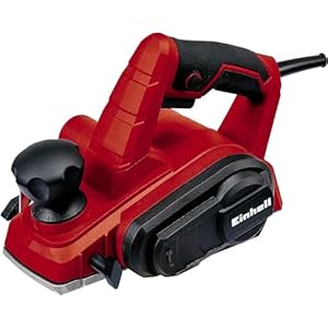 Einhell Cepillo elÃ©ctrico con cable TC-PL 750, 750W, 240 V, profundidad de 2 mm, eje de la cuchilla grande, Incluye tope de profundidad, Cuchilla giratoria, Negro, Rojo, (L x B x H) 261 x 158 x 174 mm