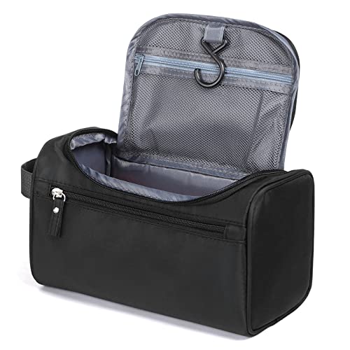 Toiletry Bag, Etercycle Hanging Wash Bag Travel Toiletry Bag Waterproof Bathroom Bag for Men and Women Travel Toiletry Makeup Organizer (Black)