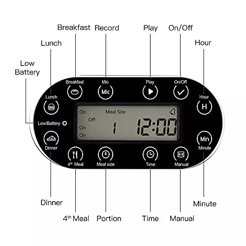Nufun 3.5L Automatic Cat Dog Feeder,10s Voice Recorder Indoor Timed Auto Feeders Dry Food Dispenser Container for Small… - Image 5