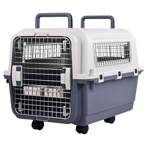Elevon Plastic Kennels, Plastic Dog Crate, Airline Approved Pet Carrier for Dogs and Cats Longer...