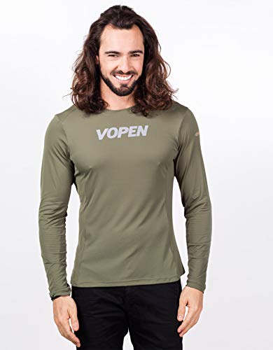 Camisa com Repelente de Insetos e Proteção Solar UV50+ (G, Verde Militar)