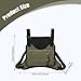 Fiocias Women Chest Rig Bag Phone Holder Modern Adjustable Strap Utility Chest Bag Running Vest for Exercise Outdoor Cycling Travel, Green