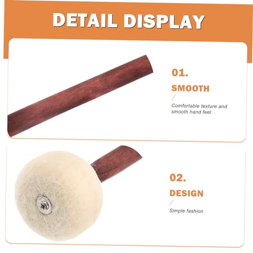 2 Baquetas de madera con fieltro para percusión miniatura 3
