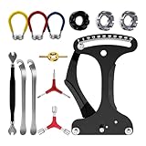 HSOKEW Portable Bicycle Spoke Tool Set, 13pcs - Wheel Repair Tool, Tire Lever, Hex, Socket Wrench for Cycling Wheel Spoke Correction
