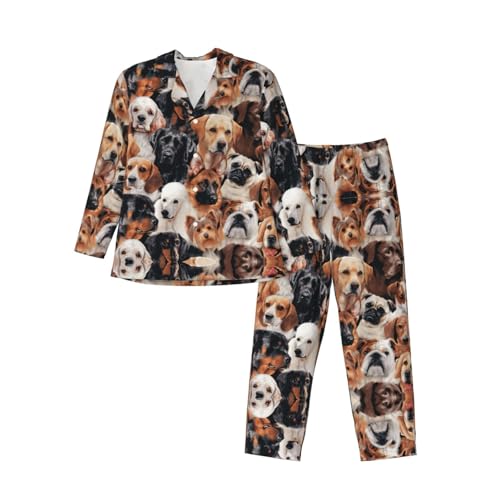 Pyjama à manches longues homme motif chien pour des soirées cocooning confortables