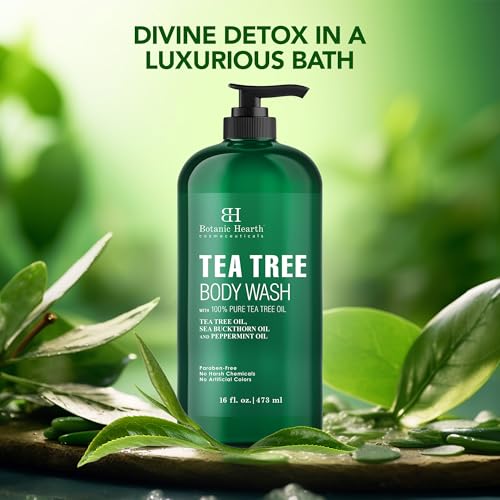 Botanic Hearth IN-BH-TEATREEWASH-KD Tea Tree Body Wash Helps Nail Conditions Athletes Foot Ringworms Jock Itch & Body Odor Soothes Itching & Promotes Healthy Skin And Feet Naturally Scented 16Fl Oz thumb #2