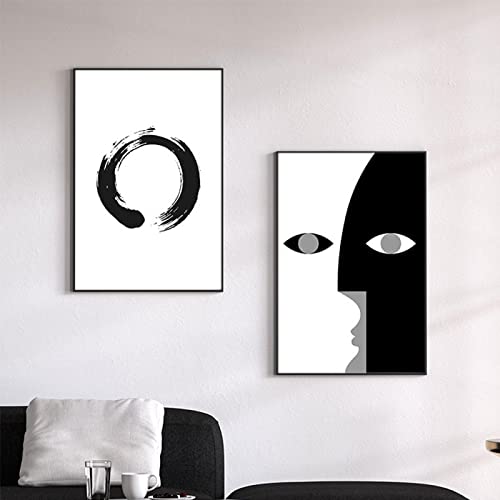Peinture toile visage abstrait pour salon moderne 70x100cm