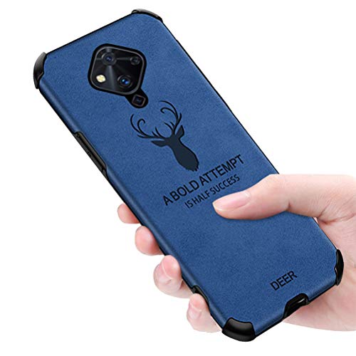Yoodi Vivo S1 Pro Case, Vivo Y9s Case, [Deer Design] Shock Absorption Protection Cover Flexible TPU Silicone Comfortable Matte Skin Case for Vivo S1 Pro/Vivo Y9s 6.38" - Blue