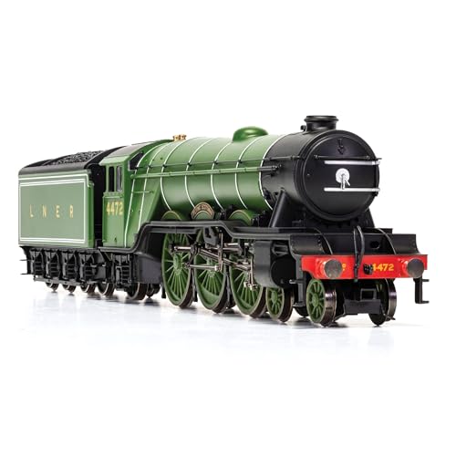 Hornby Train Set - R1255M Flying Scotsman Analogue OO Gauge Locomotives Model Railway Train Sets, Starter Electric Model Train Kits - Steam Engine Model Building Kits, 1:76 Scale Model Train Gifts