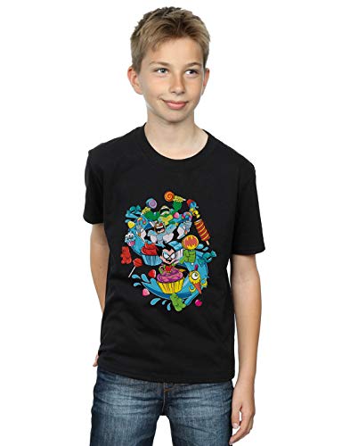 DC Comics Boys Teen Titans Go Candy Mania T-Shirt Black 5-6 Years