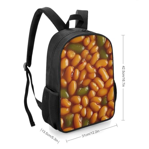 Baked Beans Food Travel Backpack Casual Daypack Shoulder Bag with Adjustable Shoulder Straps for Hiking2