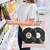 WDdZzyy Vinyl Lovers Retro 50s Tote Canvas Bag for Women With Pockets With Handles Reusable Tote Bags Bulk Hostess Gifts #5