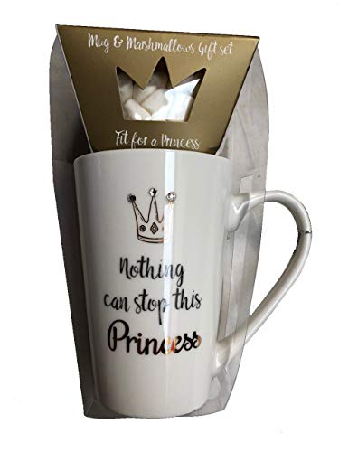 Princess Mug and Marshmallow Gift Set (Gold - Nothing Can Stop This Princess)