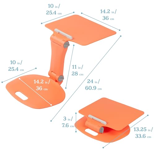 Image of ECR4Kids The Surf Folding Portable Lap Desk, Flexible Seating, Orange