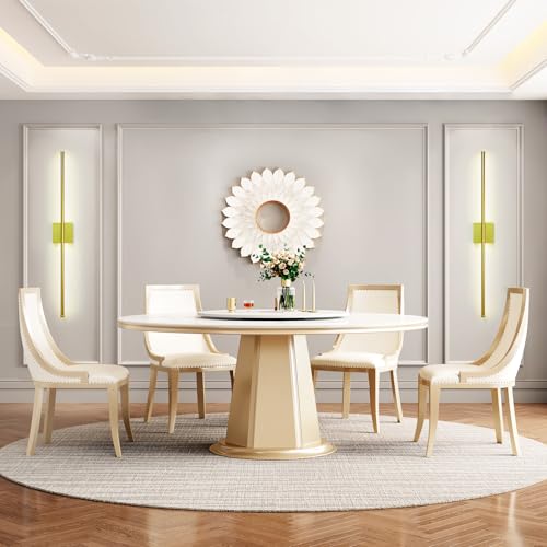 Image of Depuley Battery Operated Wall Sconce: Set of 2 Wireless Wall Lights with Remote for Bedroom - Rechargeable 15 Colors Gold Wall Lamp for Living Room Hallway Home Decor