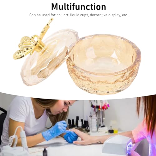 ZJchao Glass Crystal Dappen Dish Cup, Nail Art Cup, Large Capacity Multifunctional Dappen Dish Cup - Image 2