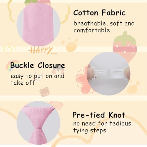 Boys Ties Pre-tied Adjustable Kids Tie Solid Color Cotton Ties for Boys School Uniforms Graduation Party Casual4