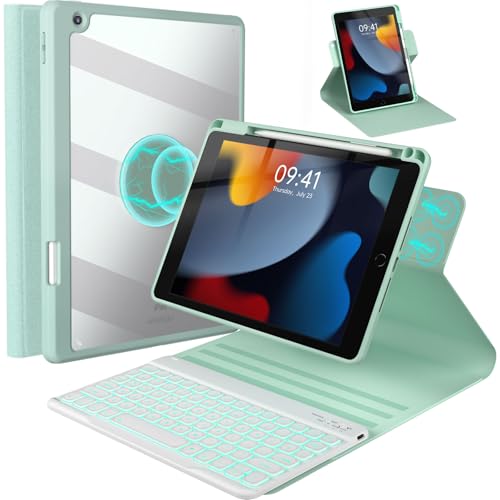 OYEEICE L[{[hP[X iPad 9p - O\ȃCXobNCgL[{[h AbvO[hꂽCJo[ yVz_[t iPad 9/8/7 iPad Pro 10.5C` iPad Air 3p -