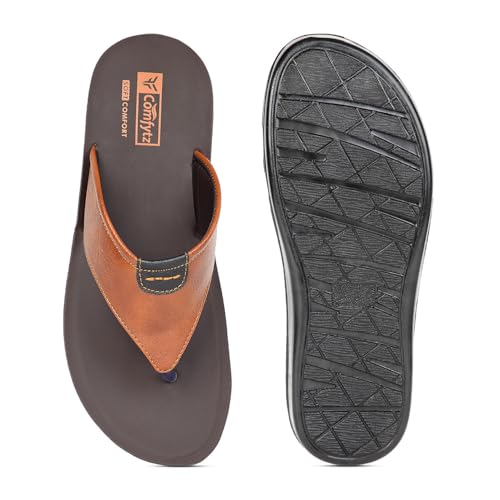 Image of Men's Open Toe Slip-on Sandal | Ultra Soft Memory Cushion Chappal | Flip-Flop for Outdoor /Festive Ethnic Wear | Comfortable Footbed & Slip Resistant | Perfect for Kurta, Lungis, Weddings & Casual Use