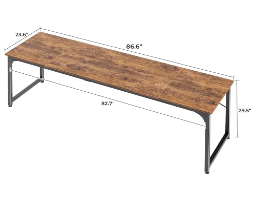 Image of Huuger Computer Desk, 86.6 Inch Home Office Desk