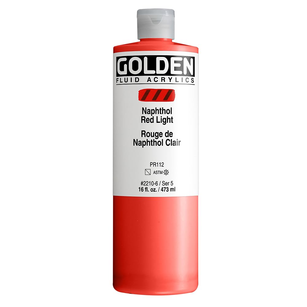 Golden : Fluid Acrylic Paint : 473ml (16oz) : Naphthol Red Light โ image 1