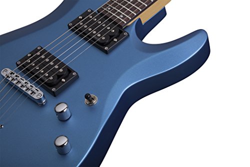 Schecter 431 C-6 Deluxe Solid-Body Electric Guitar, Satin Metallic Light Blue #TOP4