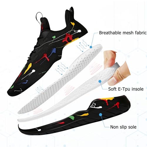 Soulsfeng Womens Running Shoes Lightweight Breathable Tennis Shoes Non Slip Fashion Walking Sneakers3
