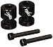 Krator SA002-B Black Swingram Spool Slider (Suzuki Logo Engraved-Hayabusa GSX1300R GSXR 600 750 1000 and More (1992-2012)