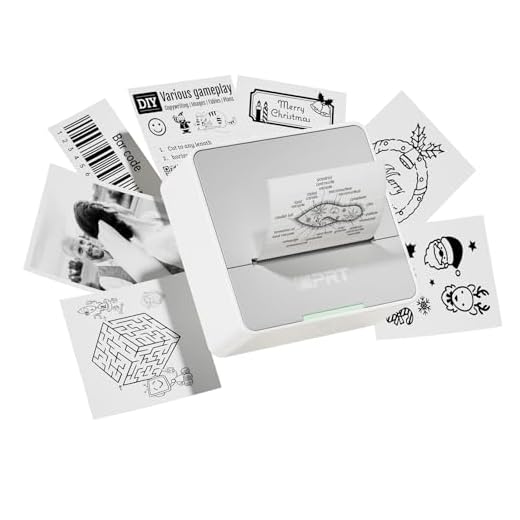 iDPRT Mini Sticker Printer Machine with 1 Roll Sticker Paper, Portable Thermal Printer for Study, Grey