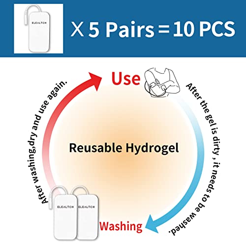 Durable Compatible With Auvon Tens 7000 Tens Unit Replacement Pads,Rectangular Replacement Electrode Pads,10 Pcs 2" X 4" Brand:elealtch #TOP6