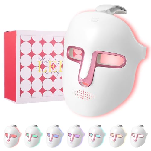 Cordless LED Fack Mask,Face Light Therapy Mask,7 LED Light Therap...