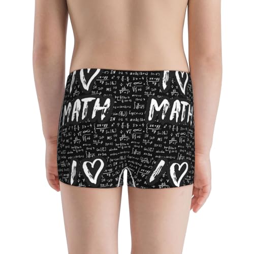 Boys' Cotton Boxer Brief Soft Underwear-I Love Math3