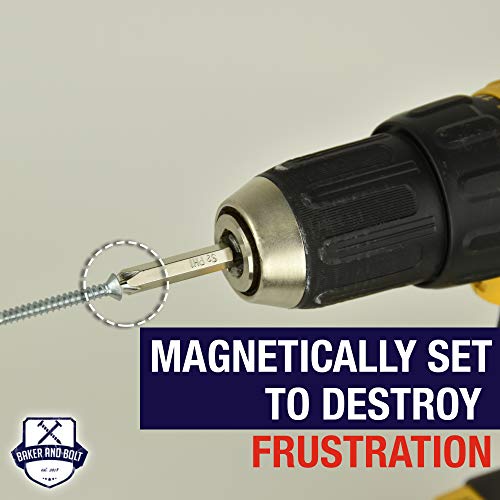 Phillips Screwdriver Drill Bit Set (PREMIUM 12pc COMPLETE SET) /w Storage Case and Bit Holder - PH #000 - PH #4 Hex Shank Magnetic Bit Set - Impact Ready - S2 Steel - Long 2in Heads for Drills