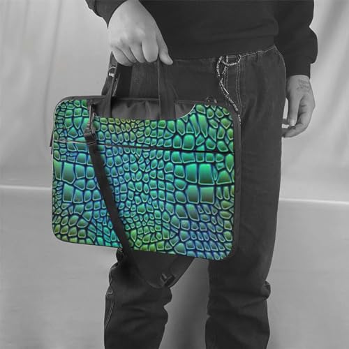 Portadocumentos de laptop en piel de cocodrilo sintética con acabados premium para ejecutivos 2