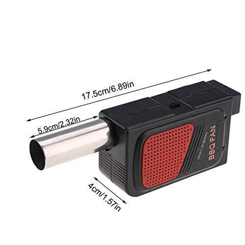 Image of GLOGLOW Rechargeable BBQ Fan, Battery Powered Charcoal Grill Blower with Adjustable Speed, Portable Electric Fire Starter for Camping, Outdoor Cooking and Fireplace