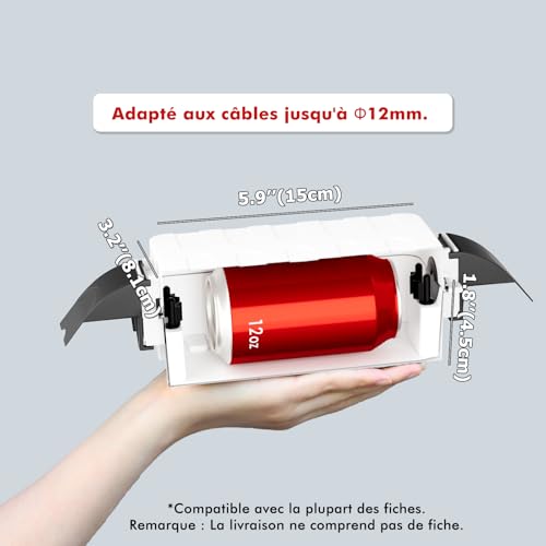 Boîte à câbles étanche IP55 RESTMO blanche lot de 2 pour rallonge de jardin - 2
