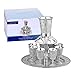 BOKER-TOV SHALOM Silver Plated Kiddush Cup Fountain - Wine Fountain Kiddush Cup Set for Shabbat, Havdalah, Passover - Judaica Shabbos and Holiday Gift